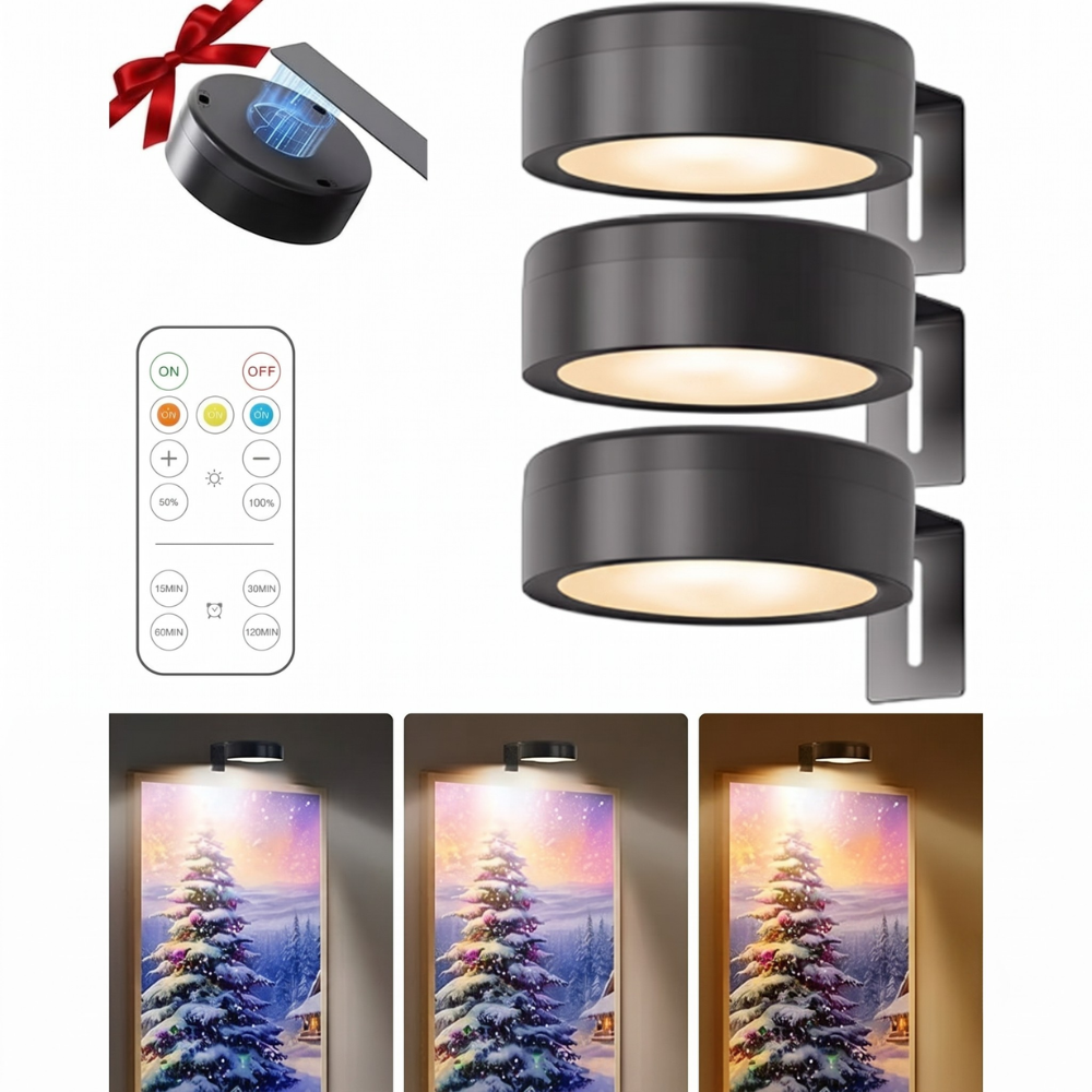 Rechargeable LED Magnetic Wall Lamp for Art Display