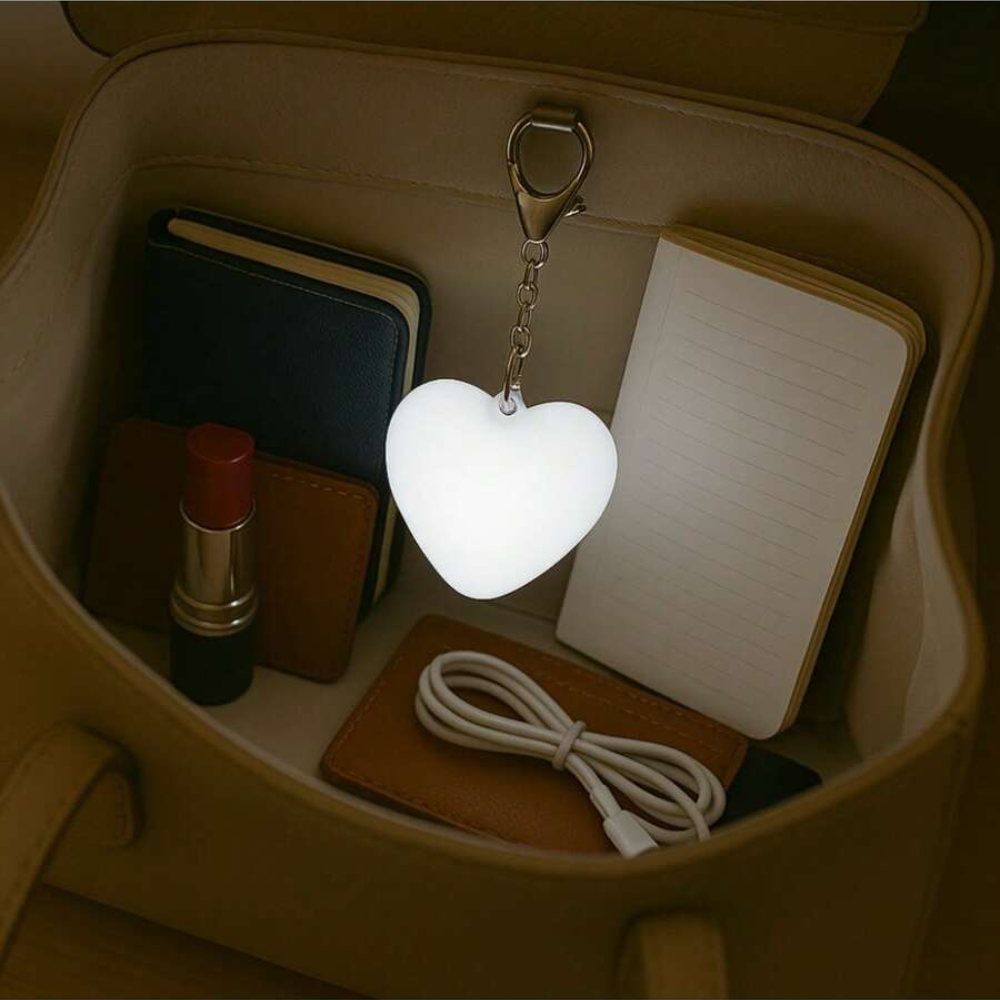 USB Rechargeable Mini Touch Sensor Night Light Keychain