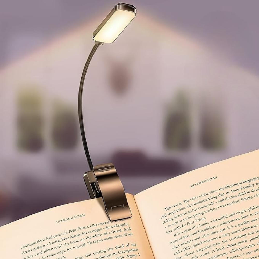 Rechargeable Clip On LED Reading Light-Solar Flame Torch