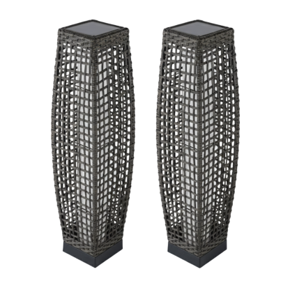 Water Resistant Wicker Lantern Light for Patio