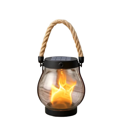Solar Lantern With Warm Flame Light Effect