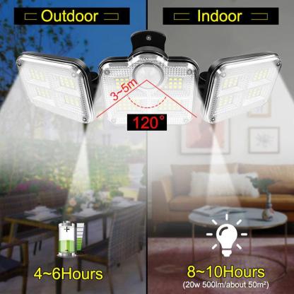 Super Bright Solar Lights 122 LED With Adjustable Head - Solar Flame Torch