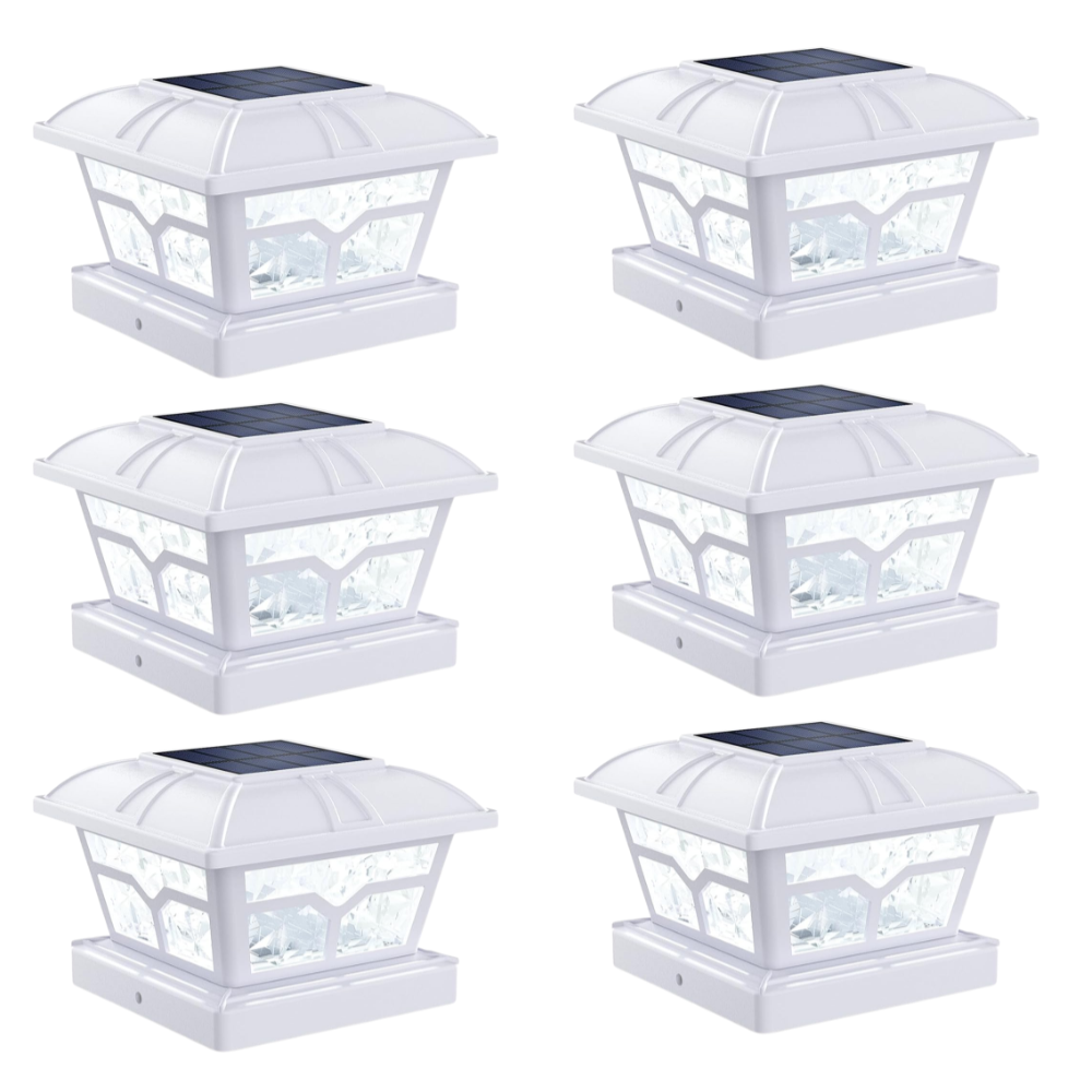 Dual Color Solar Post Cap Lights For Outdoor Fence And Deck