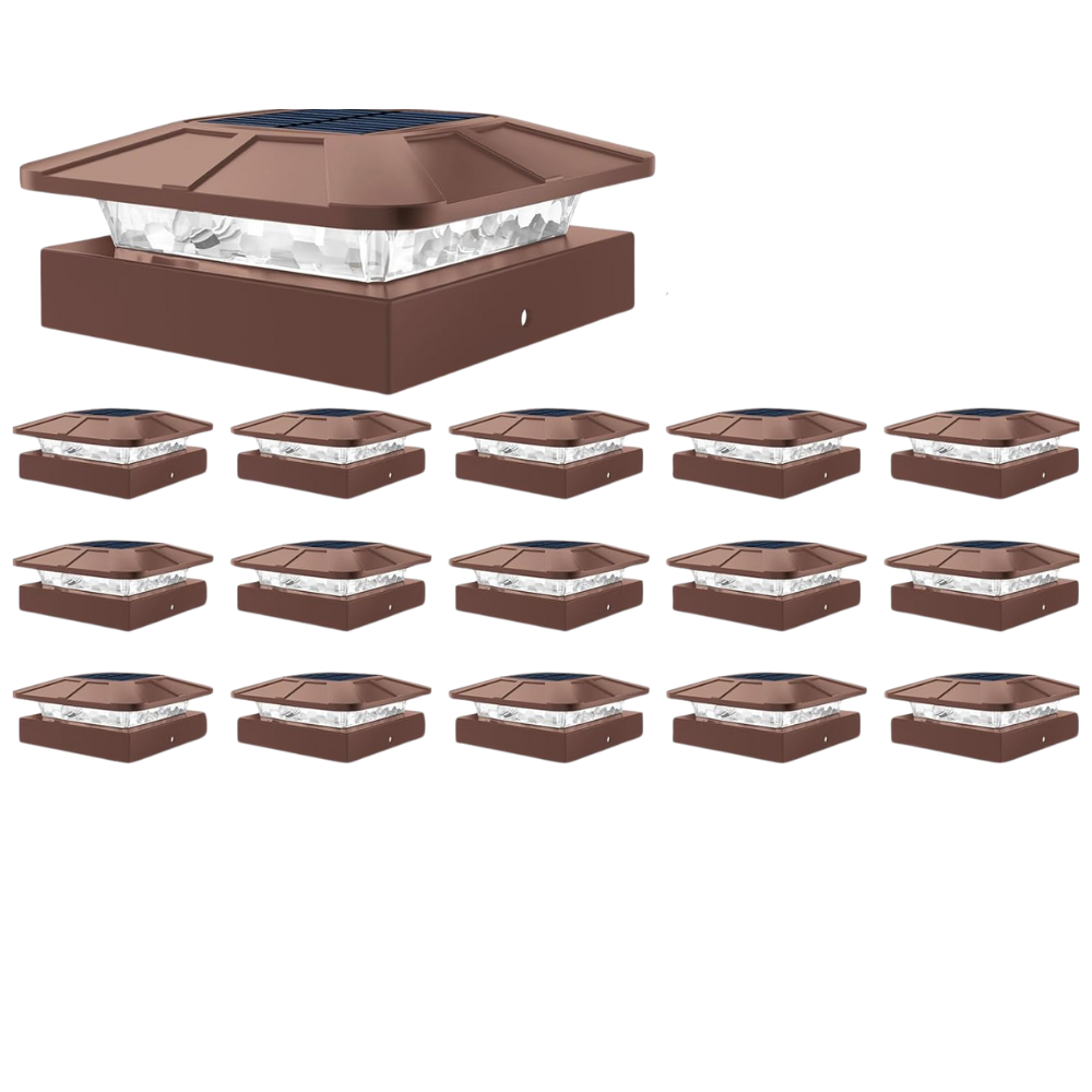 Waterproof LED Solar Post Cap Lights for Outdoor Fence