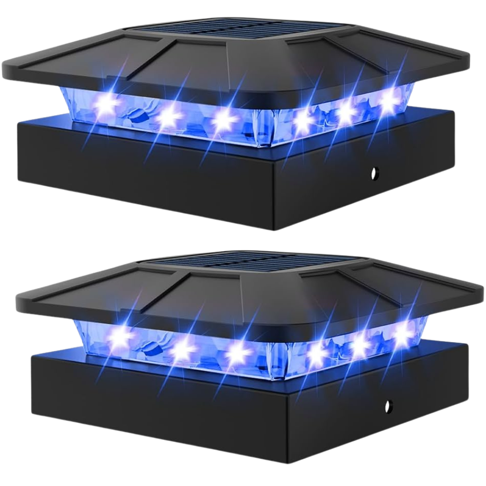 Waterproof LED Solar Post Cap Lights for Outdoor Fence