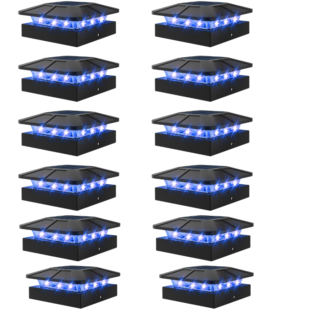 Waterproof LED Solar Post Cap Lights for Outdoor Fence