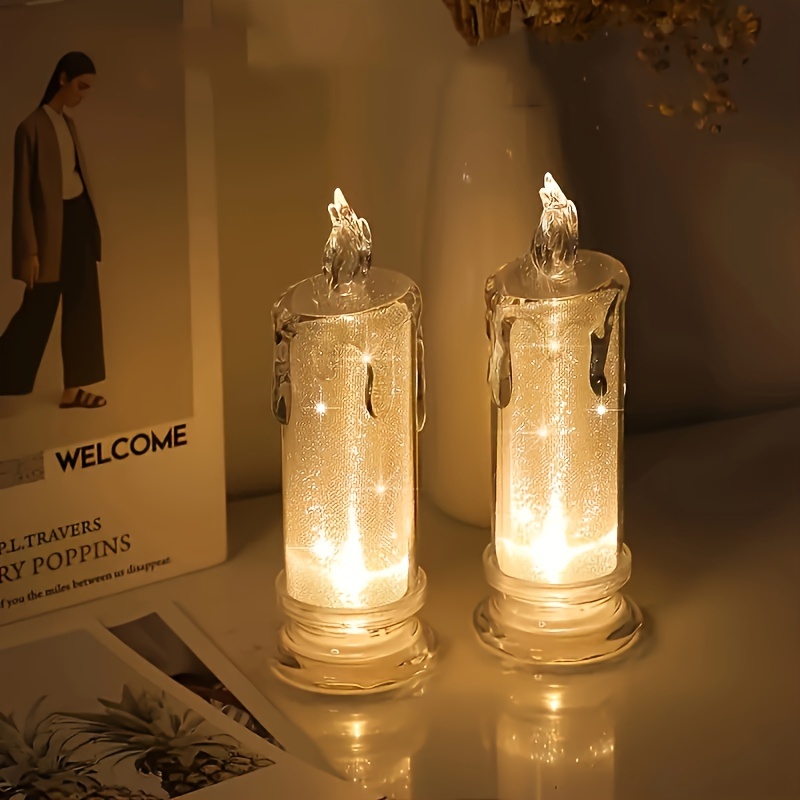 LED Flameless Pillar Candle With Battery For Home Decor And Parties