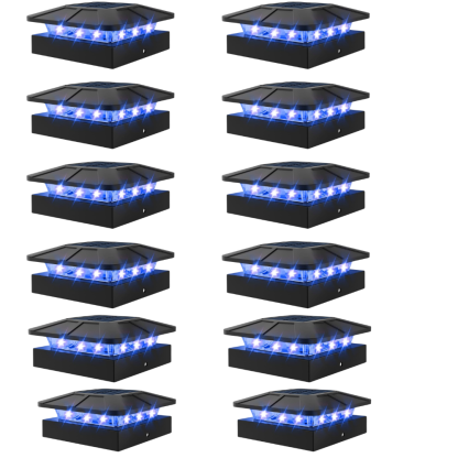 Waterproof LED Solar Post Cap Lights for Outdoor Fence