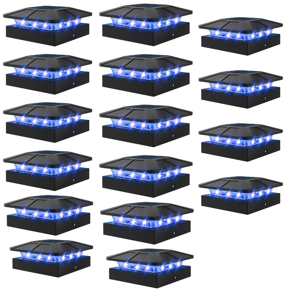 Waterproof LED Solar Post Cap Lights for Outdoor Fence