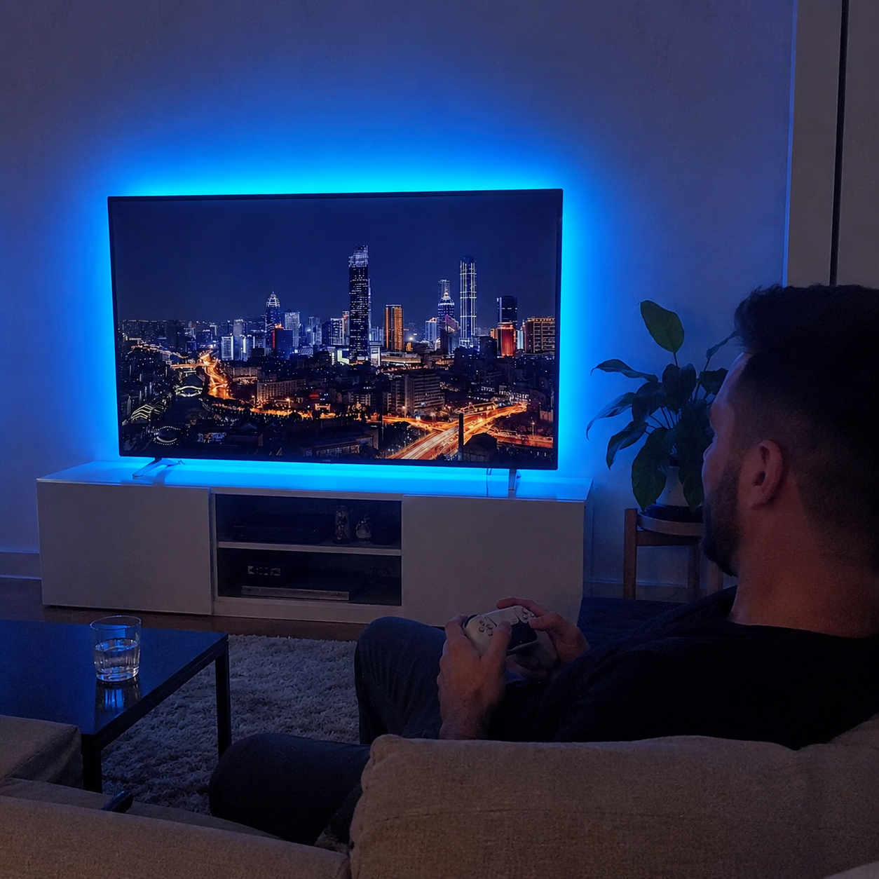 One Set 196 Inch LED TV Backlight With 8 Color Dimmable Modes