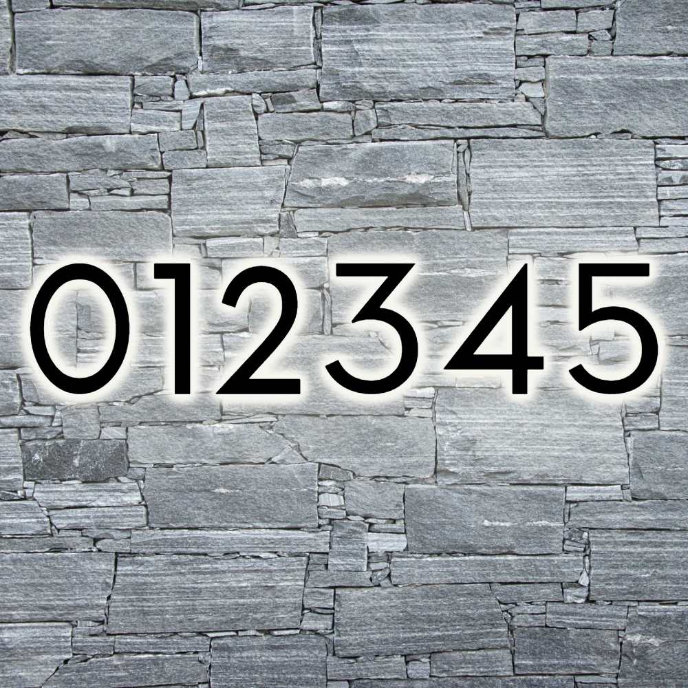 Solar Powered LED House Number Light With Wall Mount Design