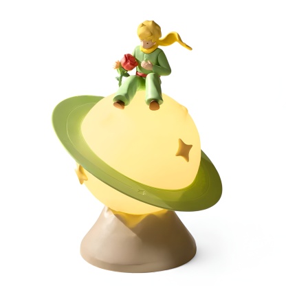 Rotating Rose Planet Decorative Night Light Lamp