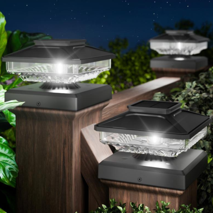6 Packs Of Solar Post Lights, Outdoor Decorative Post cap Light, 