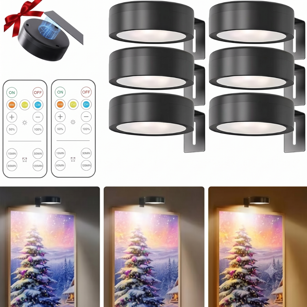 Rechargeable LED Magnetic Wall Lamp for Art Display