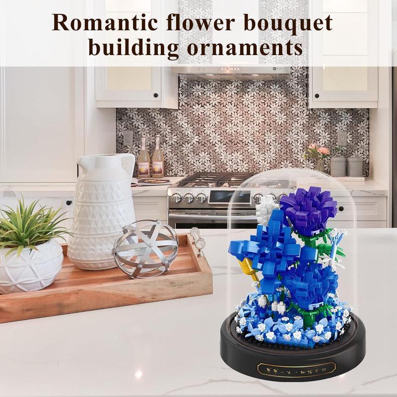 Sunlit Blooms Mini Brick Display - Solar Flame Torch