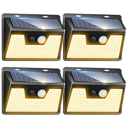 140LED Solar Security Fence Lights For Wall Garden Yard Outside