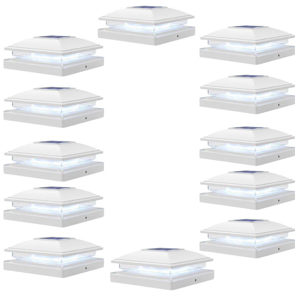 Dual Mode Waterproof Solar Post Cap Lights for Outdoor Fence