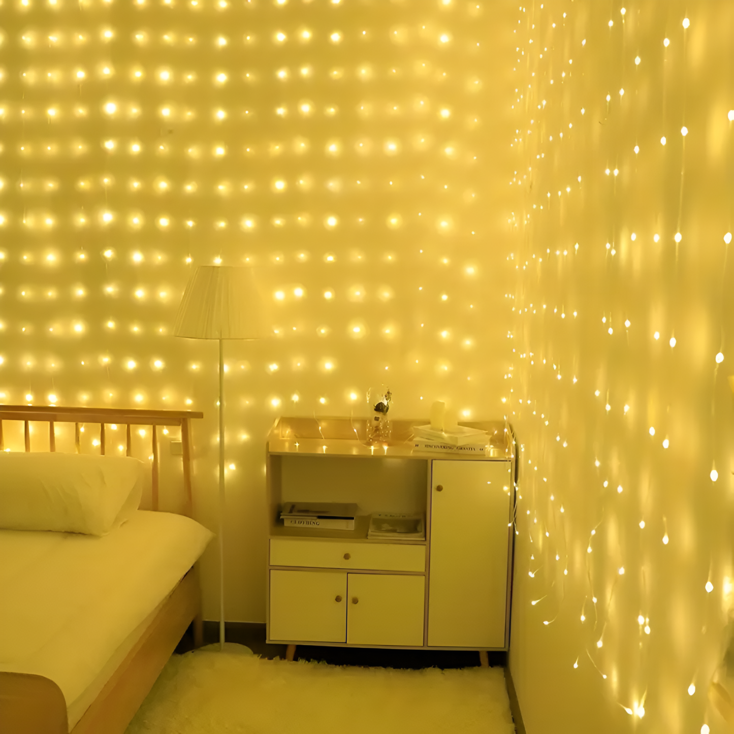 Battery Powered Curtain Leather Wire LED Light