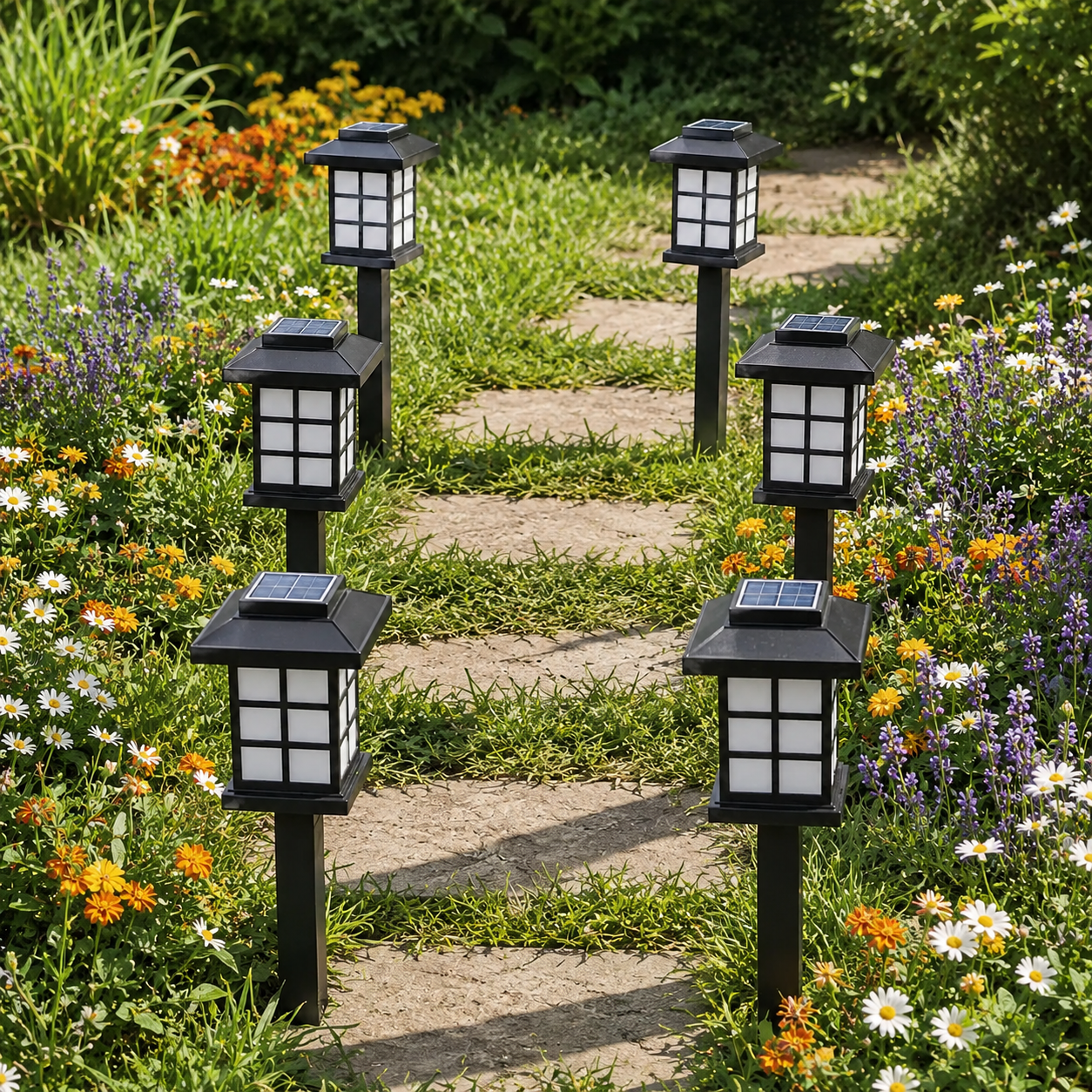 Solar LED Pathway Lights For Garden And Driveway Decor
