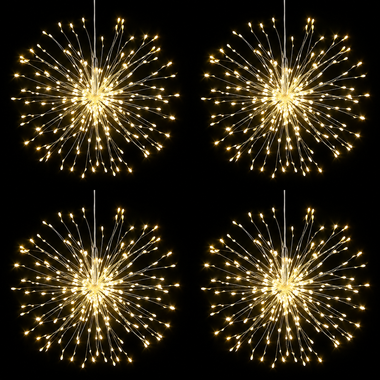 Solar Powered Hanging Firework Lights For Patio Garden And Trees