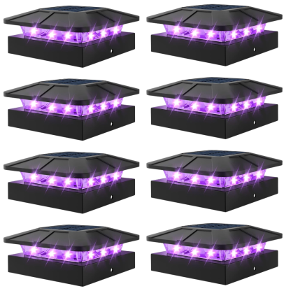 Waterproof LED Solar Post Cap Lights for Outdoor Fence