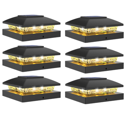Solar Powered Waterproof Post Cap Lights For Fence And Deck