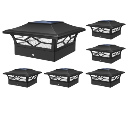 Waterproof Solar Powered Post Cap Lights For Outdoor Deck