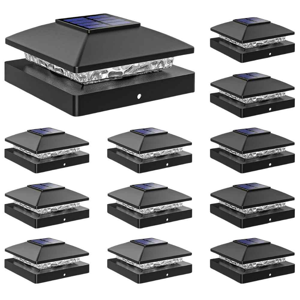 Waterproof Solar Powered Post Cap Lights for Outdoor Fence and Deck