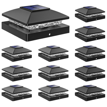 Waterproof Solar Powered Post Cap Lights for Outdoor Fence and Deck