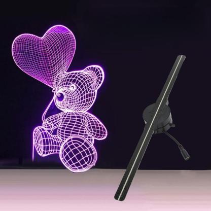 3D LED Hologram Display Fan Projector - Solar Flame Torch