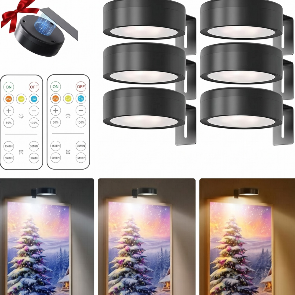 Rechargeable LED Magnetic Wall Lamp for Art Display