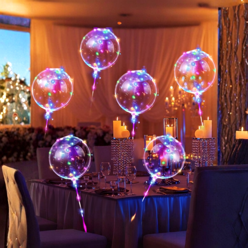 Transparent Bobo Ball Led Balloon String Lights Suitable