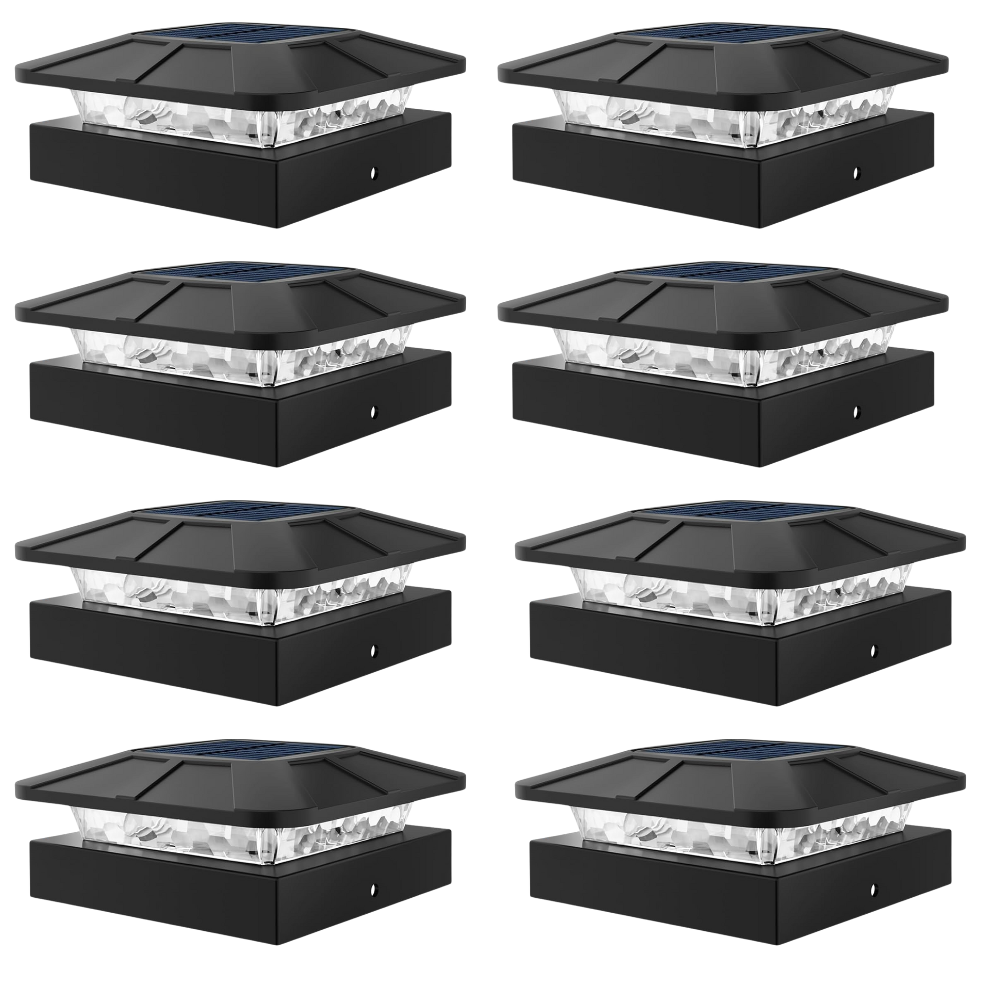 Waterproof LED Solar Post Cap Lights for Outdoor Fence