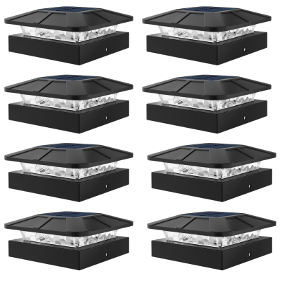 Waterproof LED Solar Post Cap Lights for Outdoor Fence