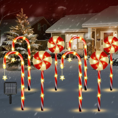 Solar Christmas Pathway Stake Outdoor Decorative Light