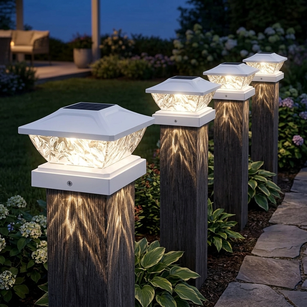 Dual Mode Waterproof Solar Post Cap Lights For Outdoor Fence