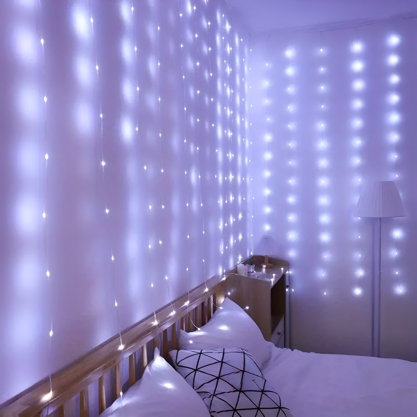 Battery Powered Curtain Leather Wire LED Light