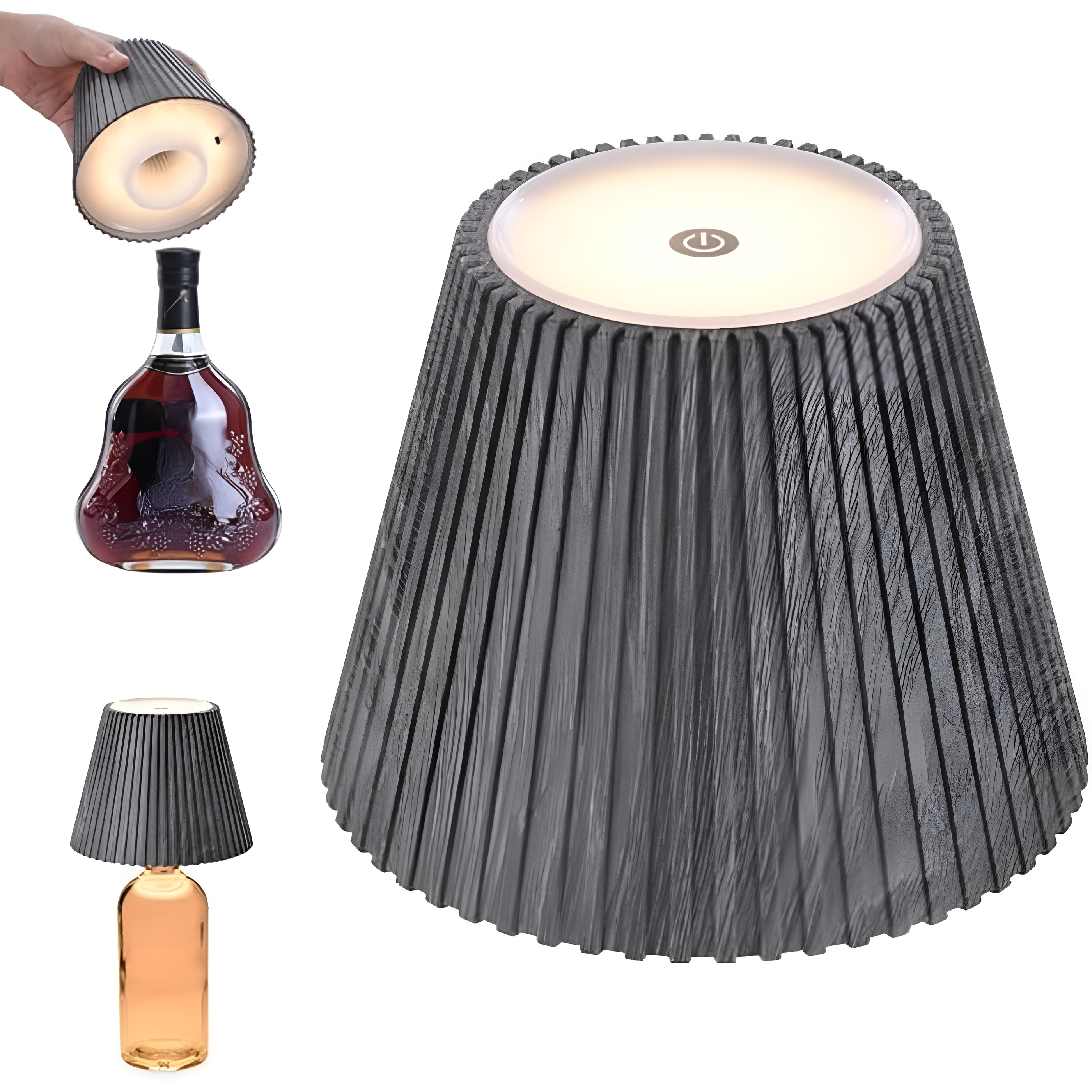 3 Level Brightness Cordless Table Lamp Shades