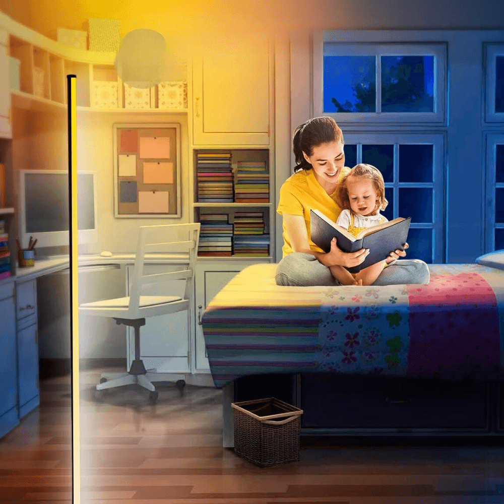 LED Floor Lamp With Remote And App Control - Solar Flame Torch