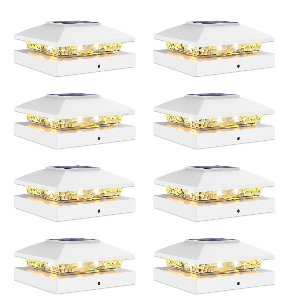 Solar Powered Waterproof Post Cap Lights For Fence And Deck