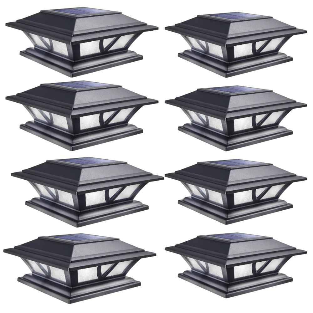 Dual Mode LED Solar Post Cap Lights for Outdoor Deck