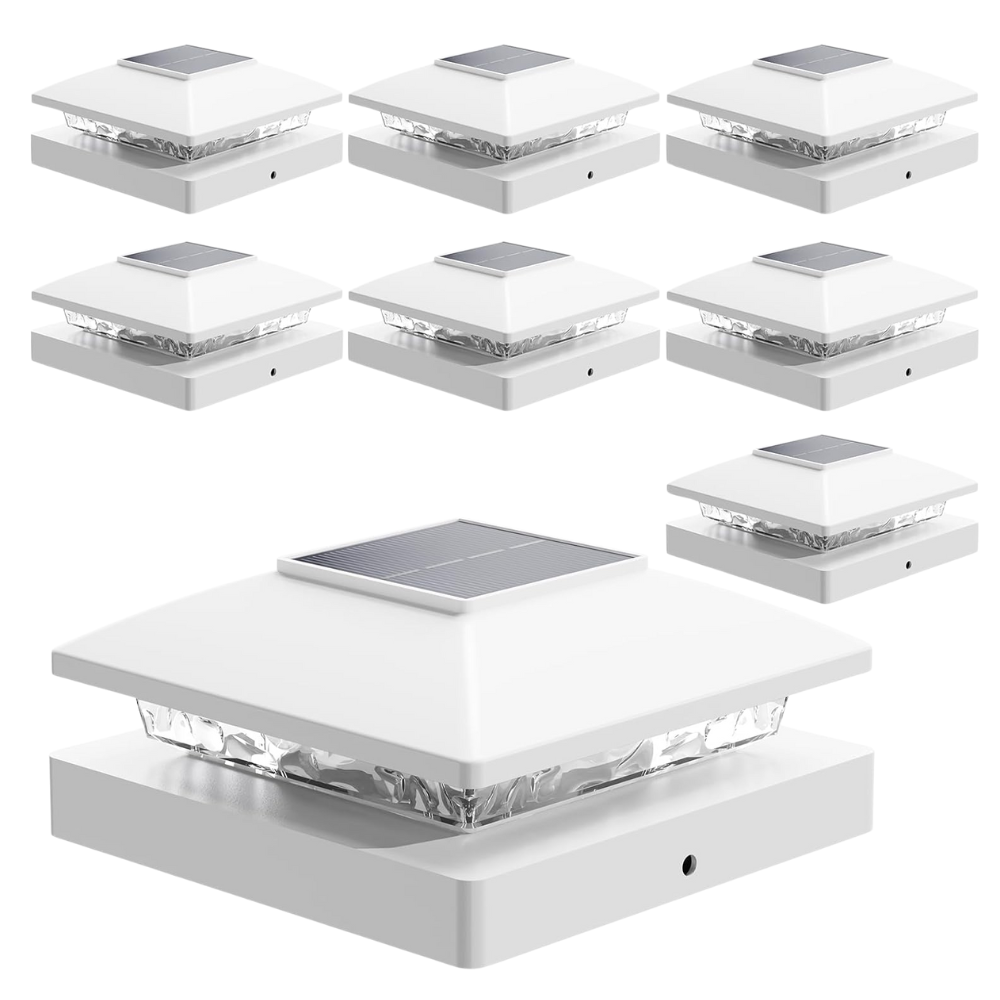 Waterproof Solar Powered Post Cap Lights for Outdoor Fence and Deck