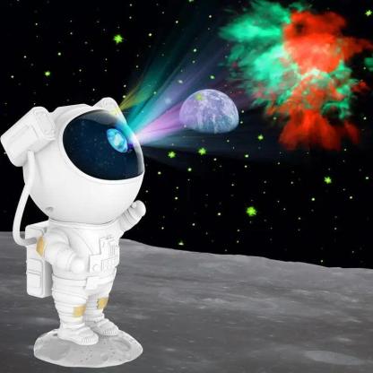 Astronaut Galaxy Projector Multiple Modes Galaxy Night Light With Remote Control - Solar Flame Torch