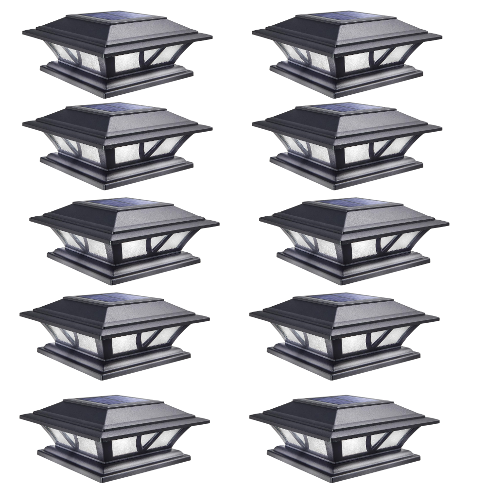 Dual Mode LED Solar Post Cap Lights for Outdoor Deck