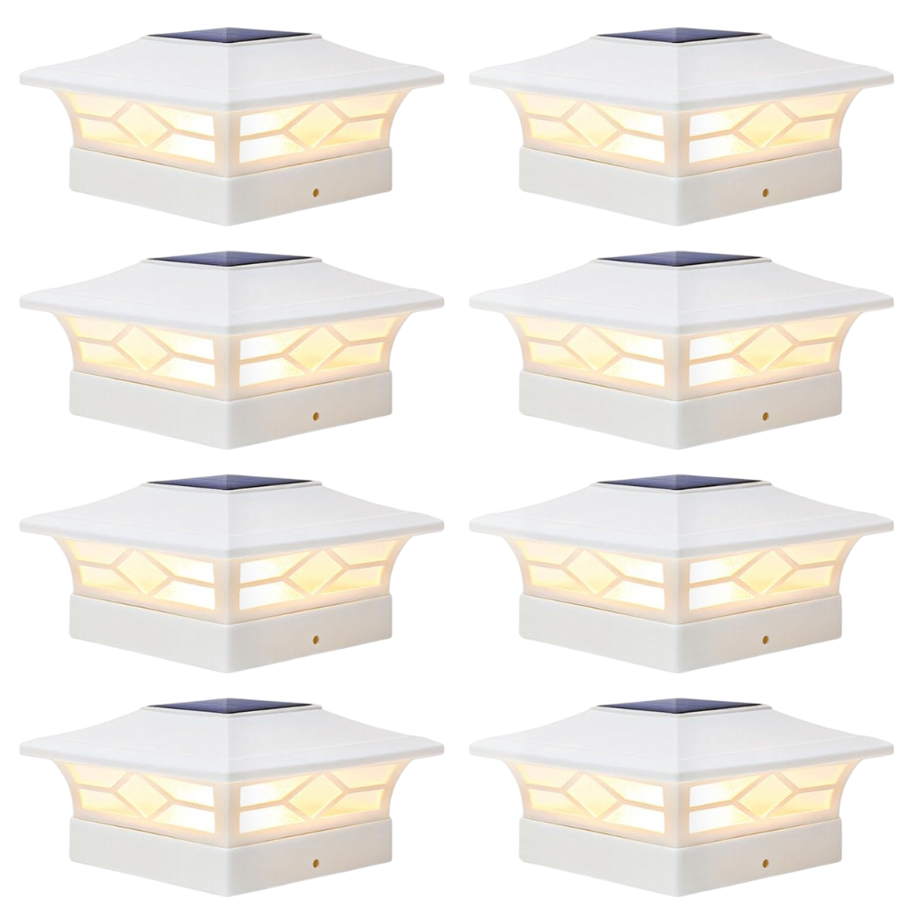 Waterproof Solar Powered Post Cap Lights For Outdoor Deck