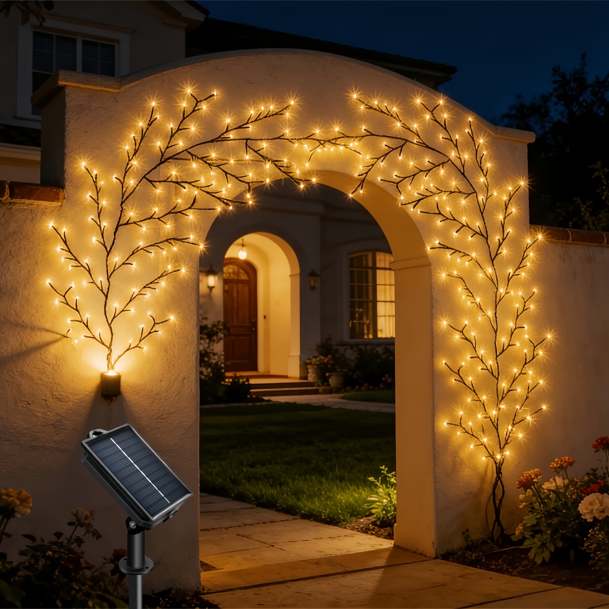Indoor And Outdoor Willow Vine Wall Decor Light