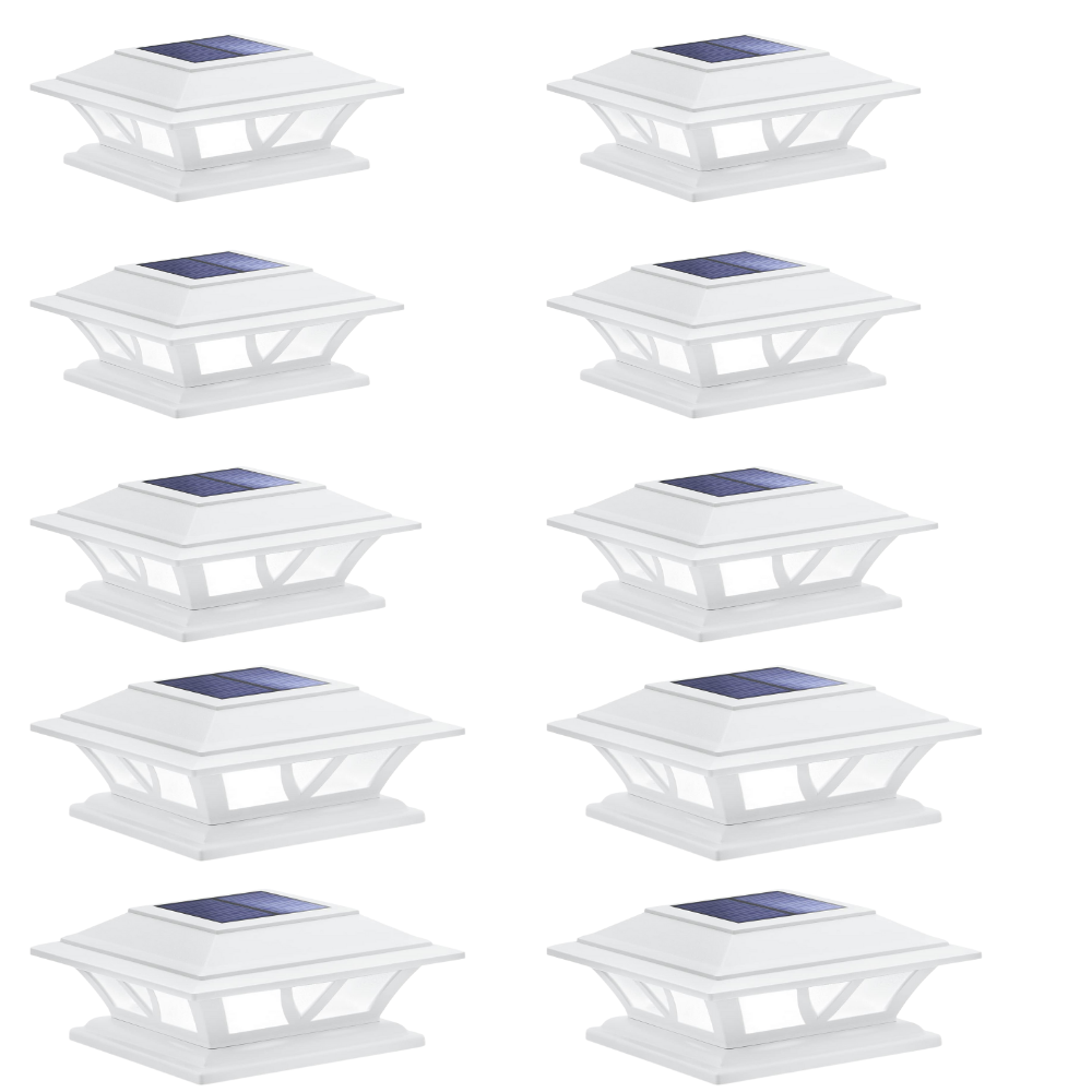 Dual Mode LED Solar Post Cap Lights for Outdoor Deck