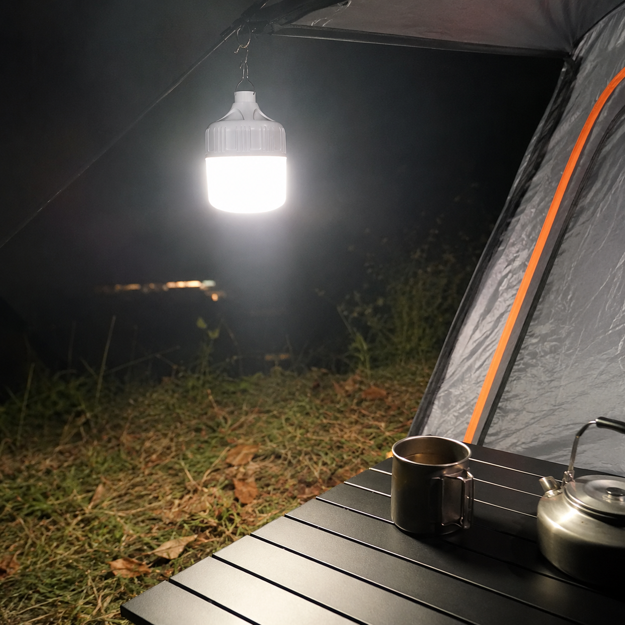 One Piece Portable USB Rechargeable LED Bulb With Hanging Hook