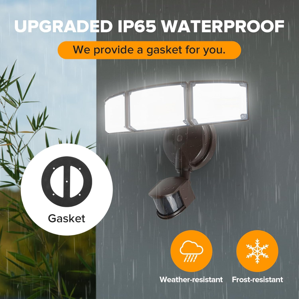 3 Head 72W Outdoor Motion Sensor Security Light