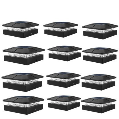 Waterproof LED Solar Post Cap Lights for Outdoor Fence